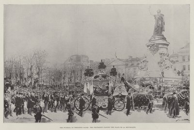 Pohřeb prezidenta Faureho, procesí kolem Place de la Republique od Frederic de Haenen
