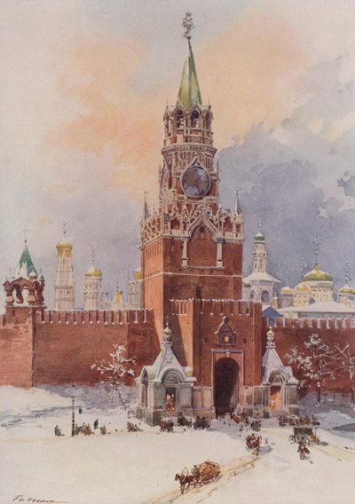 Spasitelská (Spassky) věž Kremlu od Frederic de Haenen