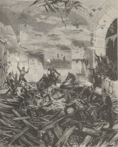 Zimní palác po výbuchu, večer 17. února 1880. od Frederic de Haenen