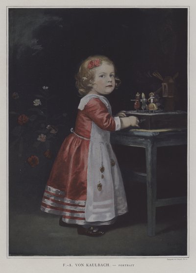 Portrét mladé dívky od Frederich August Kaulbach