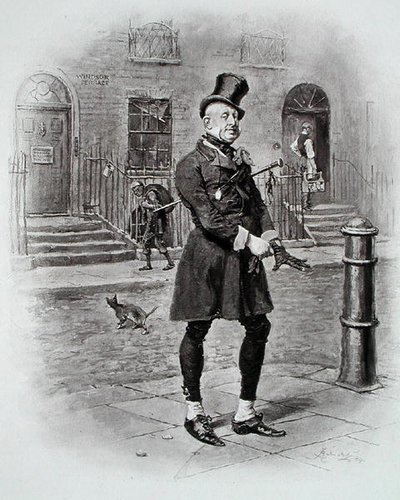 Pan Micawber, z „Davida Copperfielda“ od Charlese Dickense napsaného v letech 1849-50 od Frederick (after) Barnard