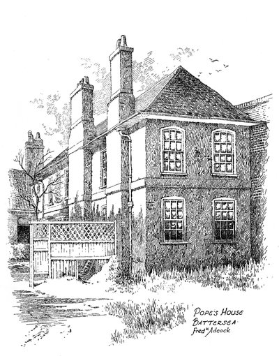 Dům Alexandra Popese, Battersea, Londýn, 1912 od Frederick Adcock