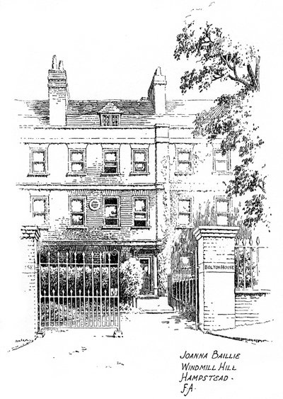 Dům Joanny Bailliesové, Windmill Hill, Hampstead, Londýn, 1912 od Frederick Adcock