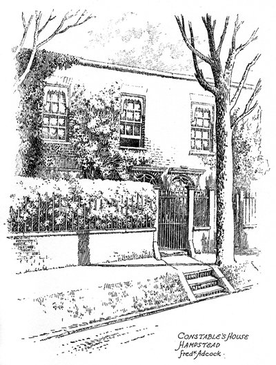 John Constables dům, Hampstead, Londýn, 1912 od Frederick Adcock