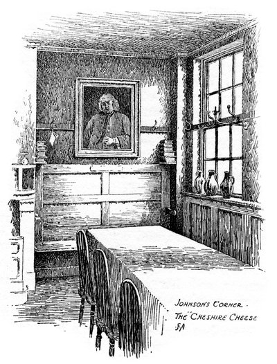 Johnsons Corner, hospoda Cheshire Cheese, City of London, 1912 od Frederick Adcock
