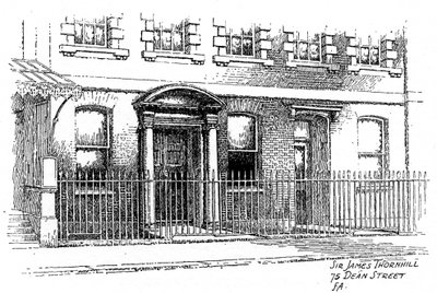 Dům Sira Jamese Thornhillse, 75 Dean Street, Londýn, 1912 od Frederick Adcock