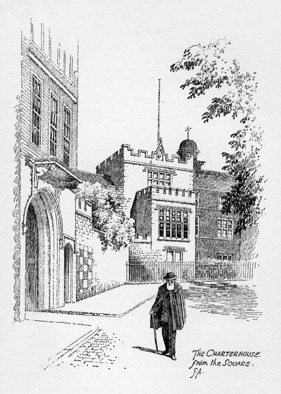 Charterhouse z náměstí, Londýn, 1912. od Frederick Adcock