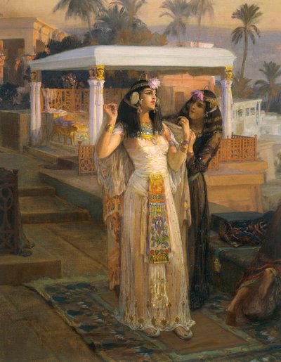 Kleopatra na terasách Philae od Frederick Arthur Bridgman