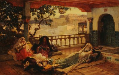 Večer nad Alžírem, c.1880-1889 od Frederick Arthur Bridgman