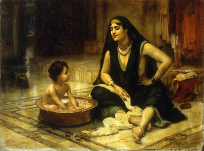 Fellahin a dítě od Frederick Arthur Bridgman
