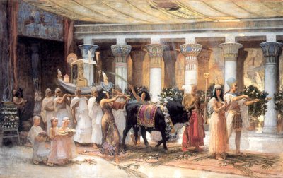 Procesí posvátného býka Apis, konec 19. nebo začátek 20. století. od Frederick Arthur Bridgman