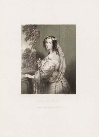 Flora MacDonald, cca 1850 (tisk) od Frederick Bacon