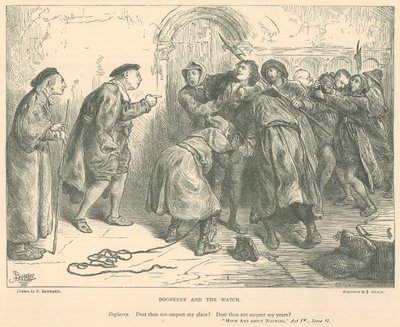 Ilustrace pro mnoho povyku pro nic od Frederick Barnard