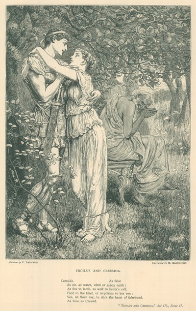 Ilustrace pro Troilus a Cressida od Frederick Barnard