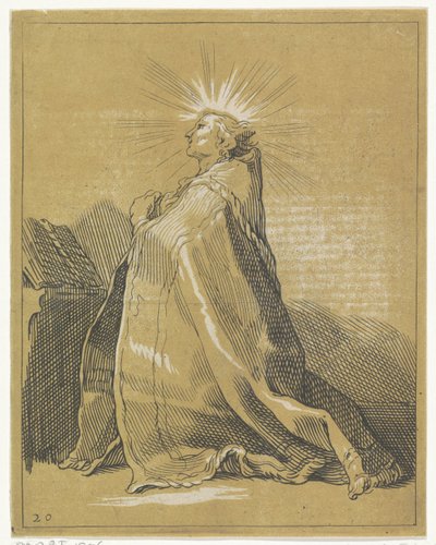 Klečící světec v modlitbě od Frederick Bloemaert