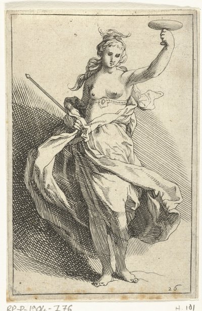Žena s kalichem a žezlem The Little Figures (název série) od Frederick Bloemaert