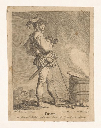 Ohňostroj Ignis (název na objektu) The Four Elements (název série) od Frederick Bloemaert