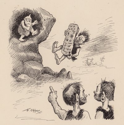 Naši předkové z doby předpotopní od F. Oppera: Číslo čtyřicet tři (litografie) od Frederick Burr Opper