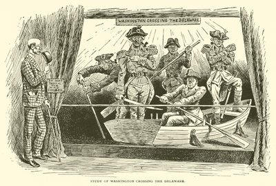 Studie Washingtonova přejezdu přes řeku Delaware od Frederick Burr Opper