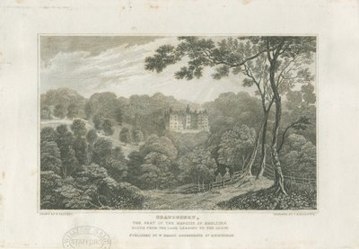 Beaudesert Hall and Park: rytina, nd [c 1830] od Frederick Calvert