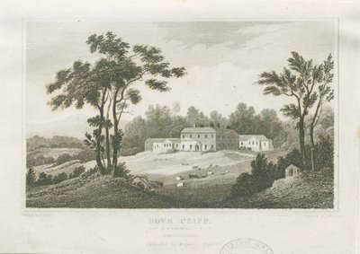 Burton-upon-Trent - Dove Cliff: rytina, nd [c 1830] (tisk) od Frederick Calvert