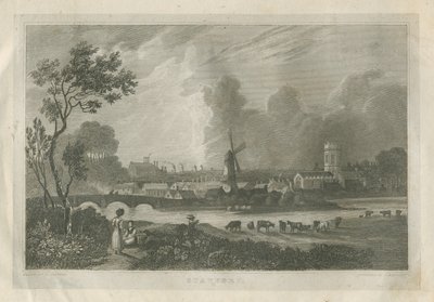 Stafford - South West View: rytina, nd [c 1830] od Frederick Calvert