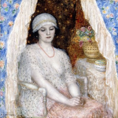 Modré závěsy od Frederick Carl Frieseke