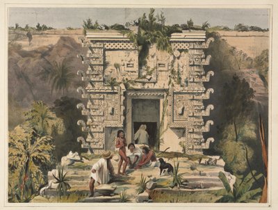Brána Velké Teocallis, Uxmal. od Frederick Catherwood