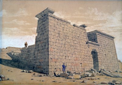 Chrám, Núbie, Egypt, 1824 od Frederick Catherwood