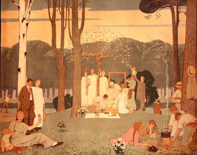 Scéna pikniku (plakát) od Frederick Cayley Robinson