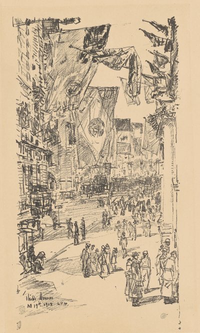Avenue of the Allies, 1918. od Frederick Childe Hassam