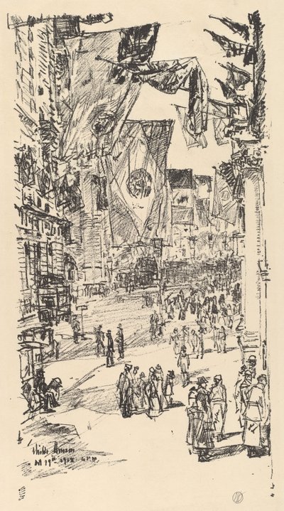 Avenue of the Allies, 1918. od Frederick Childe Hassam