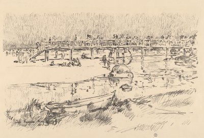 Pláž na koupání, Bass Rocks, c. 1918. od Frederick Childe Hassam