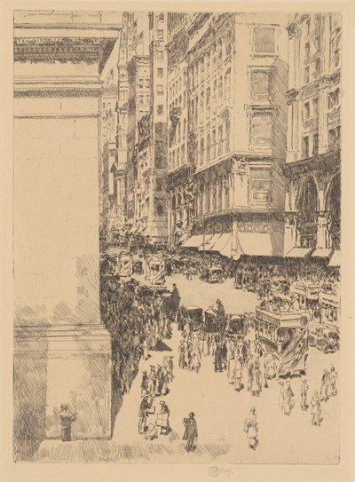 Pátá Avenue, poledne, 1916. od Frederick Childe Hassam