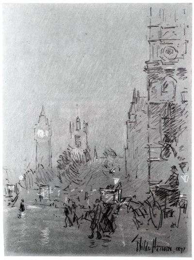 Londýn, večer, 1897. od Frederick Childe Hassam