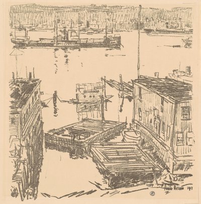 North River, 1917. od Frederick Childe Hassam
