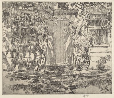 Old Doorway, Easthampton, 1920. od Frederick Childe Hassam