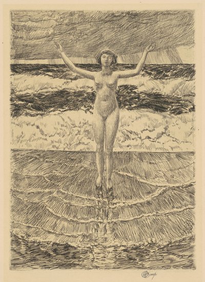 Kapky deště a surfování, 1921. od Frederick Childe Hassam