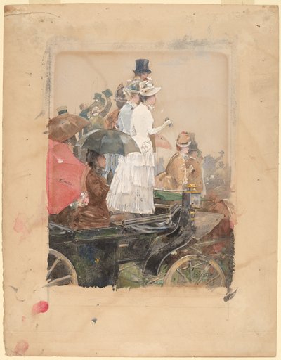 Diváci na Grand Prix, 1888. od Frederick Childe Hassam