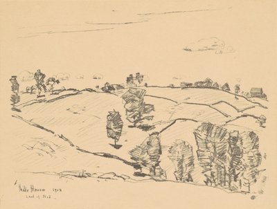 Stone Fences, Land of Nod, 1918. od Frederick Childe Hassam