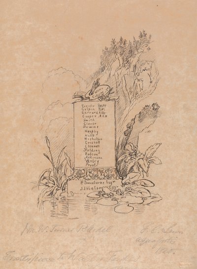 Frontispis do katalogu pana Fawkese od Frederick Christian Lewis the Elder