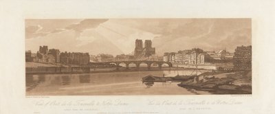 Pohled na Pont de la Tournelle a Notre Dame, převzatý z Arsenalu 1802 od Frederick Christian Lewis the Elder
