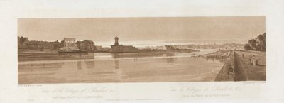Pohled na vesnici Chaillot & C. převzatý z Pont de la Concorde 1803; Deska 17 z Views v Paříži, Emanuel Volume obkreslování desky B1981.25.2626 od Frederick Christian Lewis the Elder