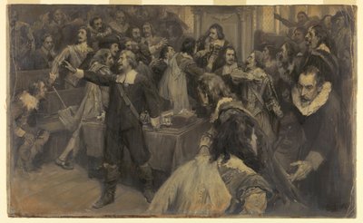 Scéna ve sněmovně parlamentu, 2. března 1629 od Frederick Coffay Yohn