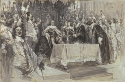 Druhá instalace Cromwella jako ochránce, ve Westminster Hall, 26. června 1657 od Frederick Coffay Yohn
