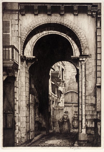 Starobylá brána, Nevers od Frederick G. Hall