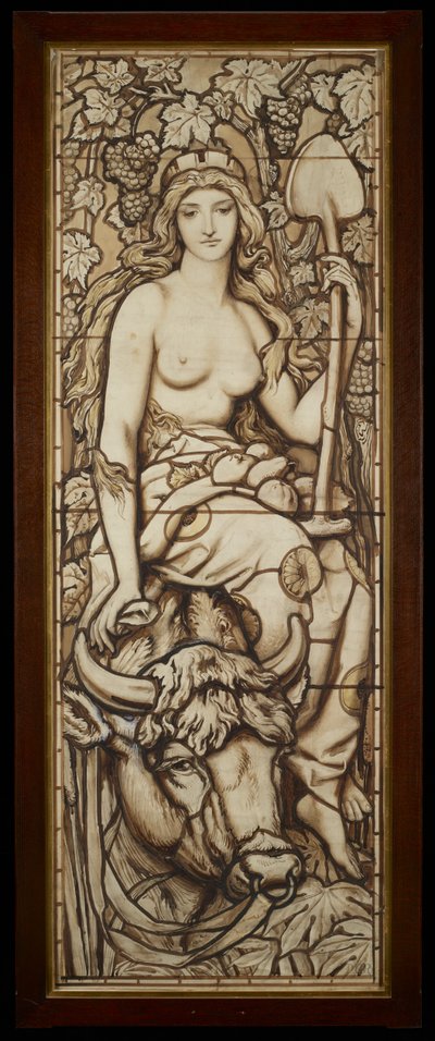 Země, ze série Čtyři živly, kolem 1888-89 (pero a inkoust s přemývanou tužkou na papíře) od Frederick G. Smith