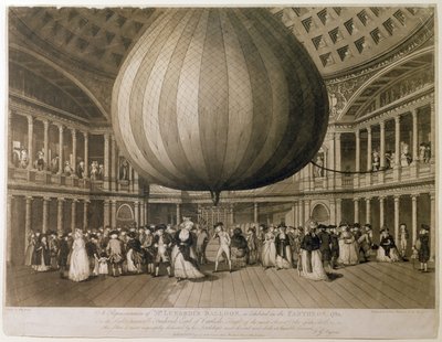 Vnitřní pohled na Pantheon, Oxford Street, Londýn, 1785 (akvatinta) od Frederick George Byron