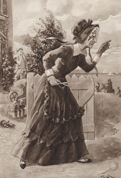 Betsey Trotwood od Davida Copperfielda, Charles Dickens (hlubotisk) od Frederick George Lewin