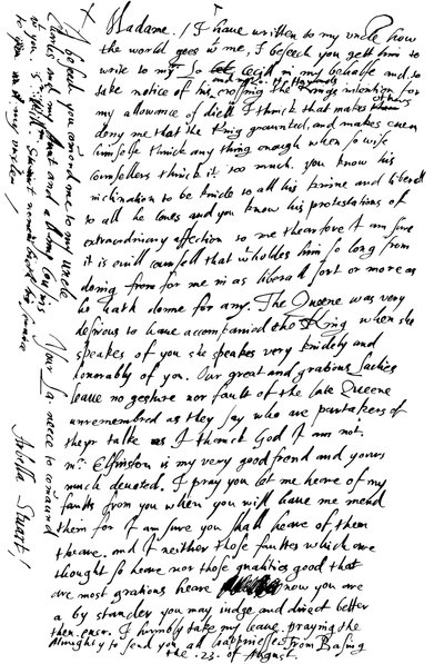 Dopis Arabelly Stuartové hraběnce ze Shrewsbury, konec 16. – začátek 17. století 1865. od Frederick George Netherclift